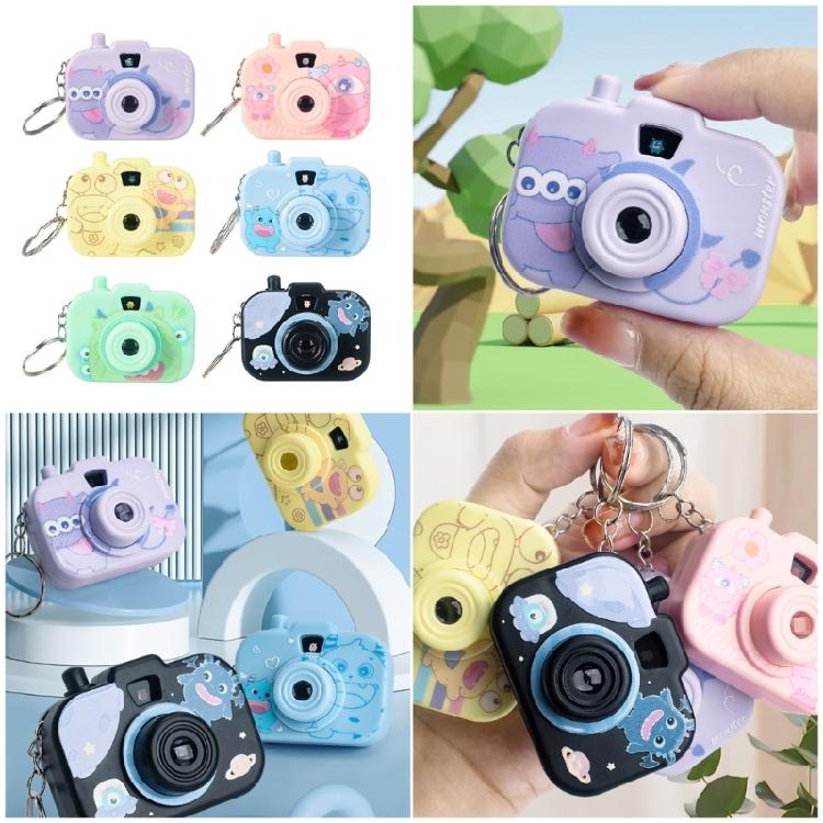 Creative Play Projector Camera Keychain For Kids Portable Plastic Toy With Cartoon Light Display Stylish Keyring