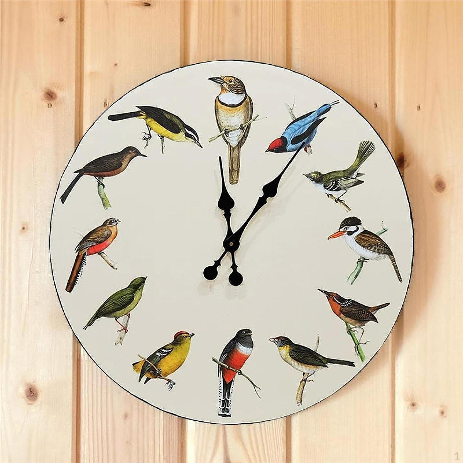 

Настенные часы в виде птицы, декоративное украшение для дома, не тикающие, деревянные, подвесные, для спальни в фермерском доме 8 Inch