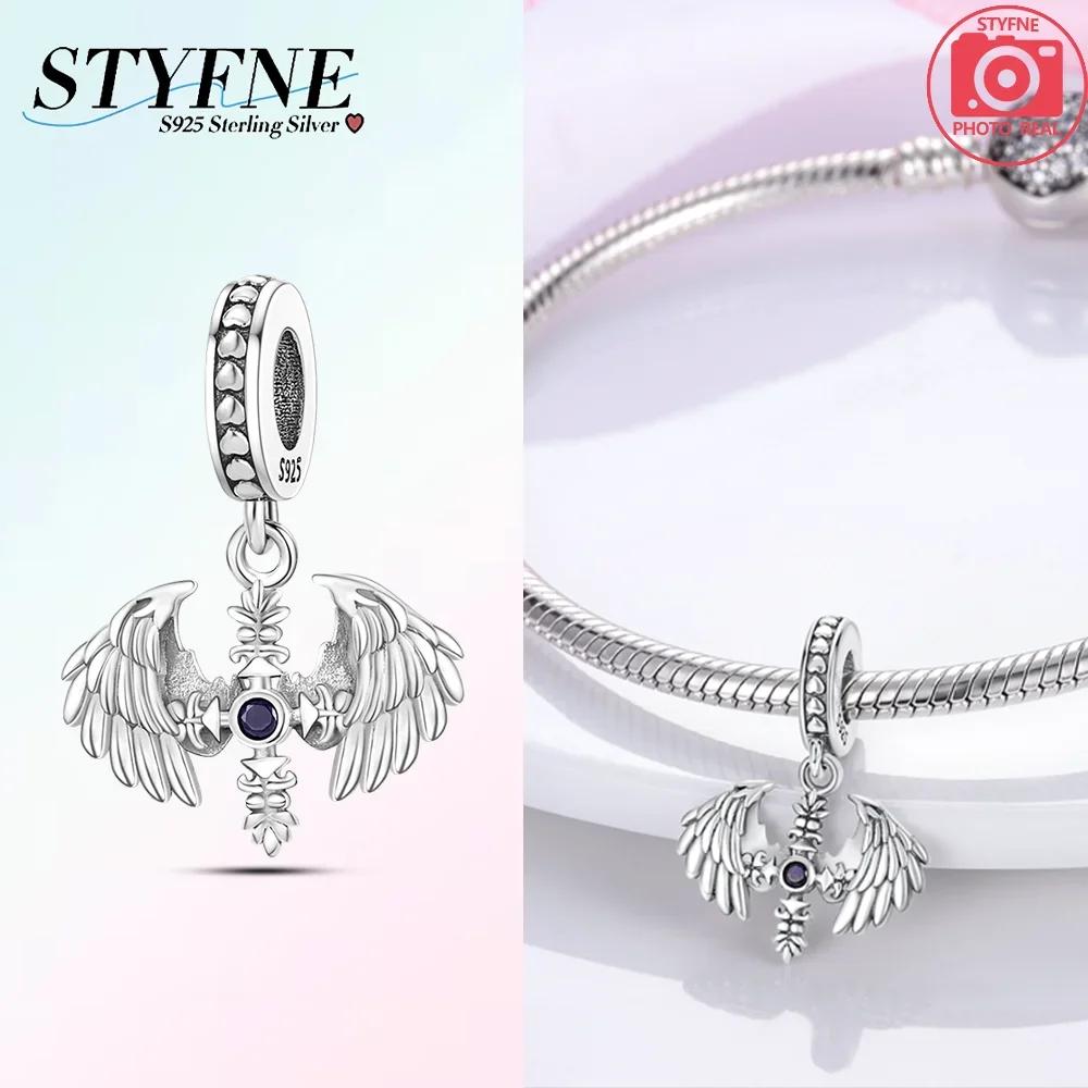 Blue Copper Beads Zircon Sunflower Purple Blue Cross Charms Fit Original Pendant Bracelet Women Jewelry