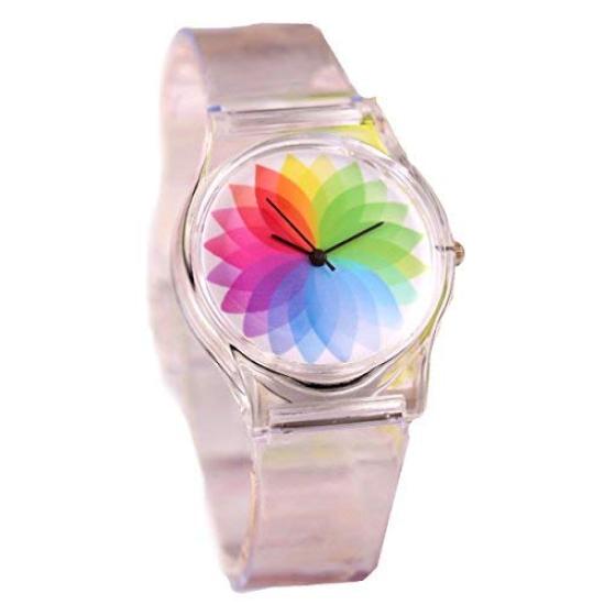 ZooooM Silicone Watch with a Unique Design, Quartz Movement, Fashionable and Casual, Perfect Gift for Men and Women (Rainbow) ZM-WATCH3036-RAI