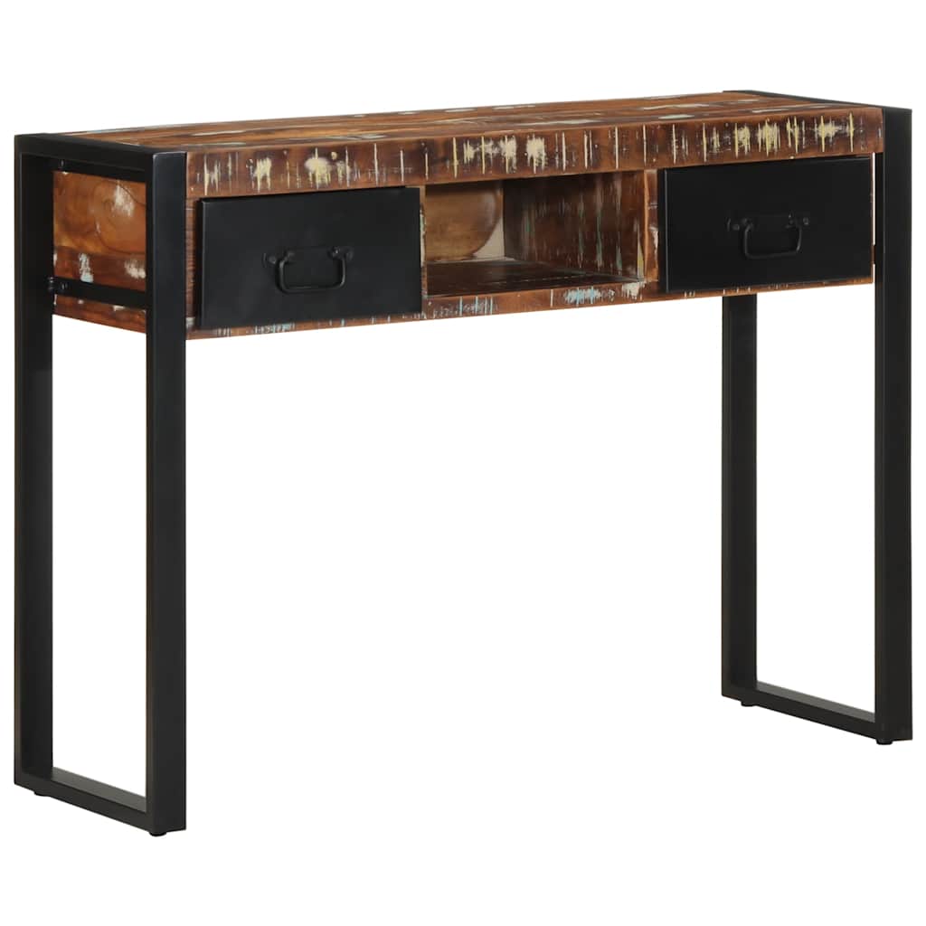 Console Table Multicolored 100 x 35 x 75 cm Solid Reclaimed Wood