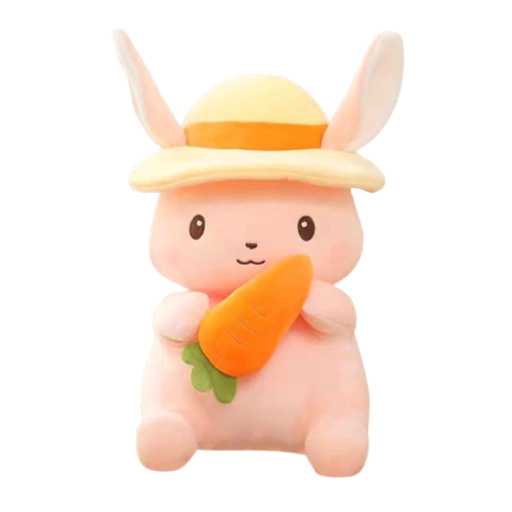 Cute Bunny Plushy With Q Version Cuddly Animal Toys Sleeping Pillow Toy