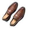 Foreign trade Korean version trend fashion foot casual leather shoes men's Brock engraved men's shoes platform British fringed shoes