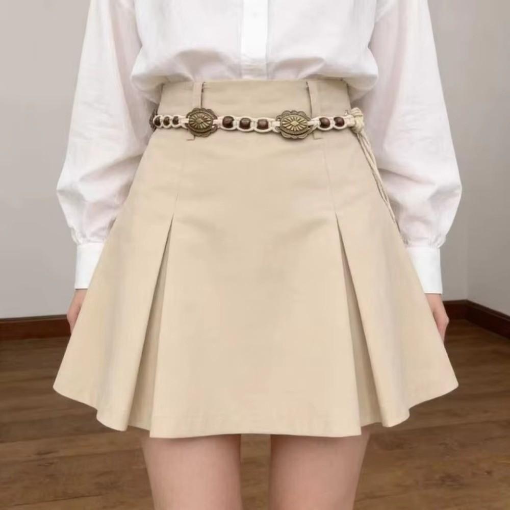 Beaded Ethnic Style Belt Wooden Waist Chain Retro Bohemian Waist Belt  Skirt