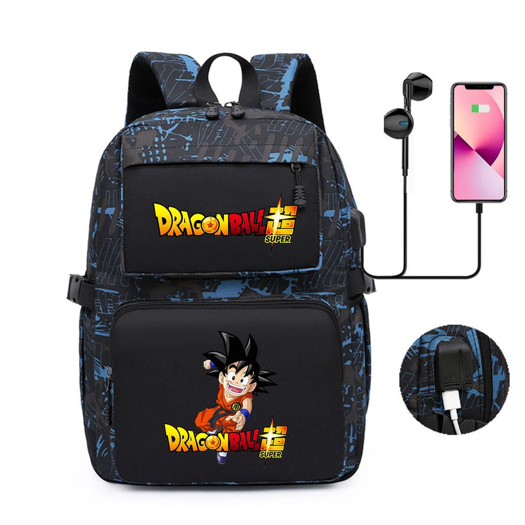 Riman Dragon Ball Peripheral Printed Backpack Youth Student School Bag Usb Computer Bag Backpack Men And Women