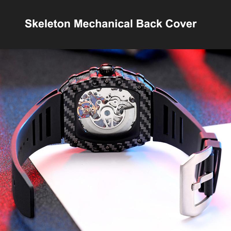 Luxusní Módní Tourbillon Hodinky Pánské Luxusní Skeleton Hodinky pro Muže Náramkové Hodinky Pánské Hodiny Nové Dárky pro muže