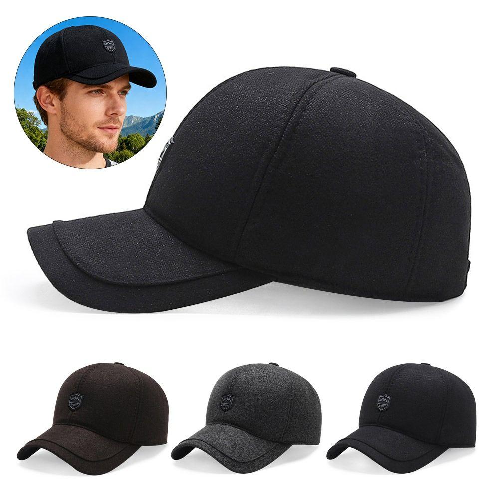 Outdoor With Earflaps Men Winter Hat Windproof Ear Protection Trucker Hat Warm Adjustable Earmuffs Baseball Cap for Men