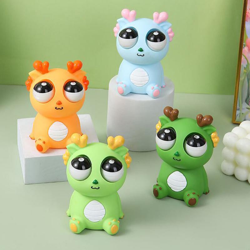 Funny Eyeball Burst Squeeze Toy Dragon Pinch Toys Kids Stress Relieving Venting Toys Fidget Toy Creative Decompression Toy