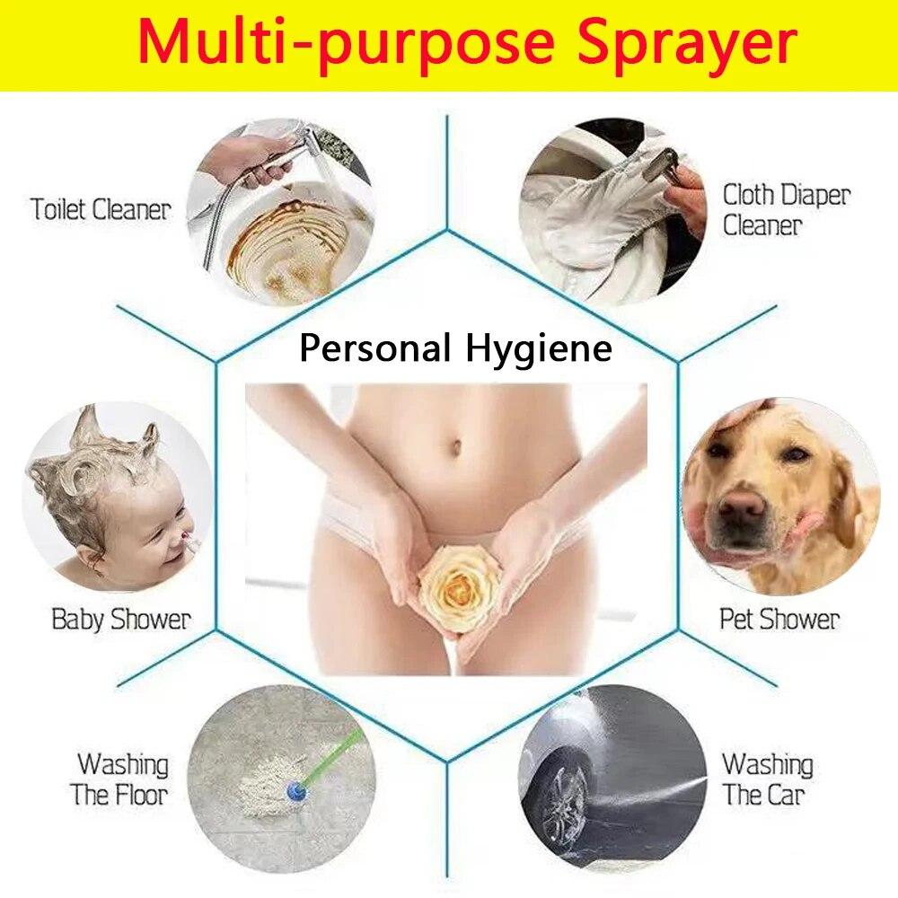 4pc/Set Portable Bidet Toilet Sprayer Bidet Shower Faucet Stainless Steel Woman Cleaning Head Anal Tap Wash Bathroom Accessories