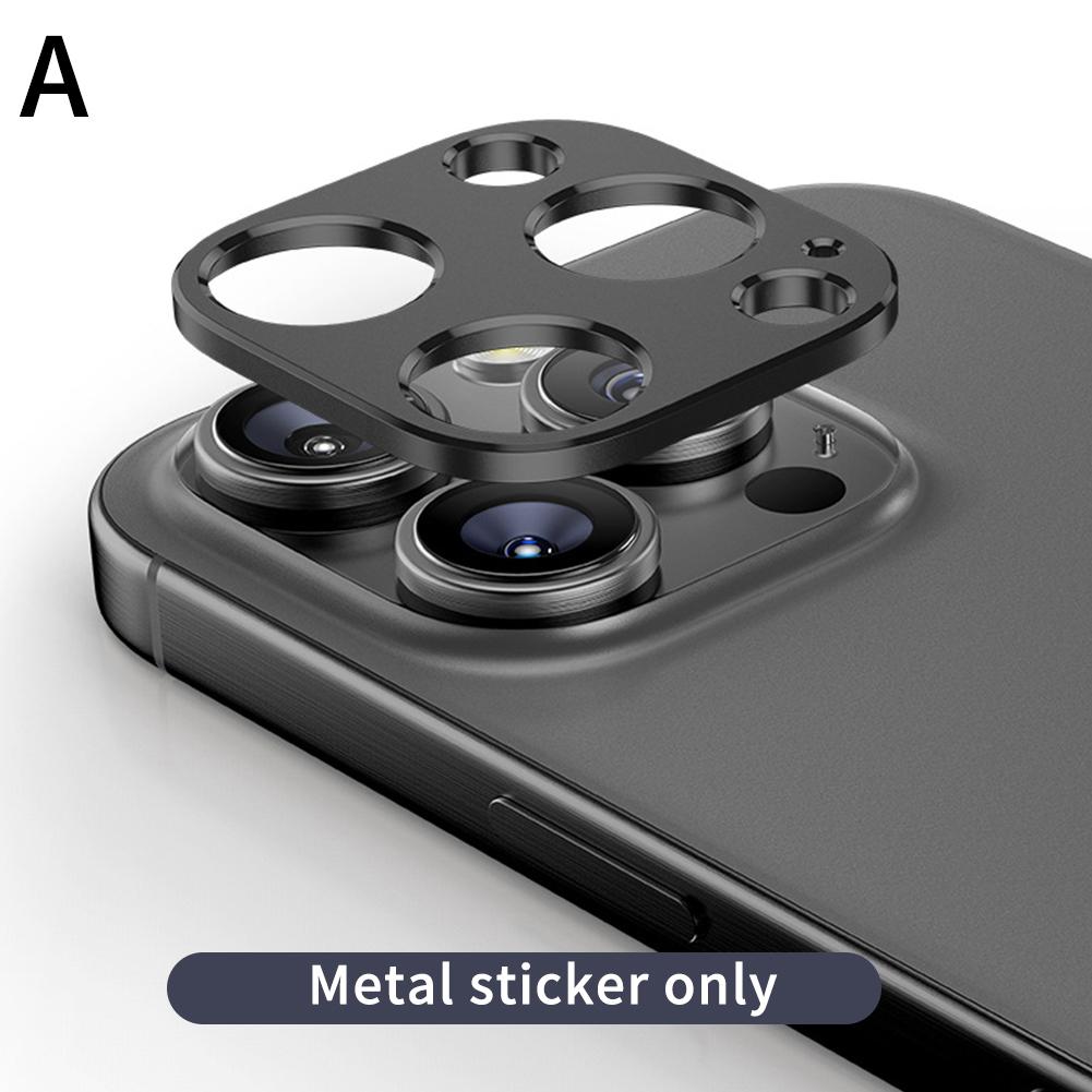 

Металлический протектор камеры для iPhone 16 Pro/Pro Max, крышка объектива из сплава, задняя крышка M8P5 Black-for iPhone 16 pro and pro max