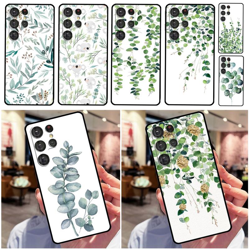Eucalyptus Lavender Phone Case For Samsung Galaxy S25 S24 Ultra S9 S10 S20 S22 S21 Plus S23 FE Back Cover Shell