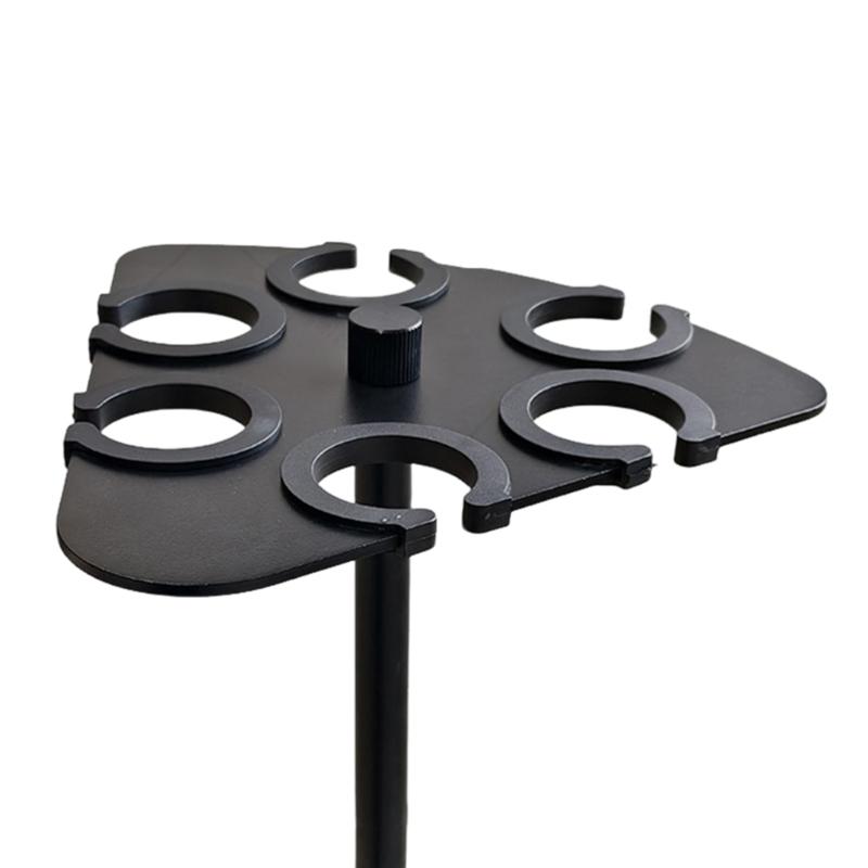 Durability On-Stage Multi Mic Holder Microphone Tray with AntiSlip Plastic Pad for Up To 8Mics Secure &Neat Storage