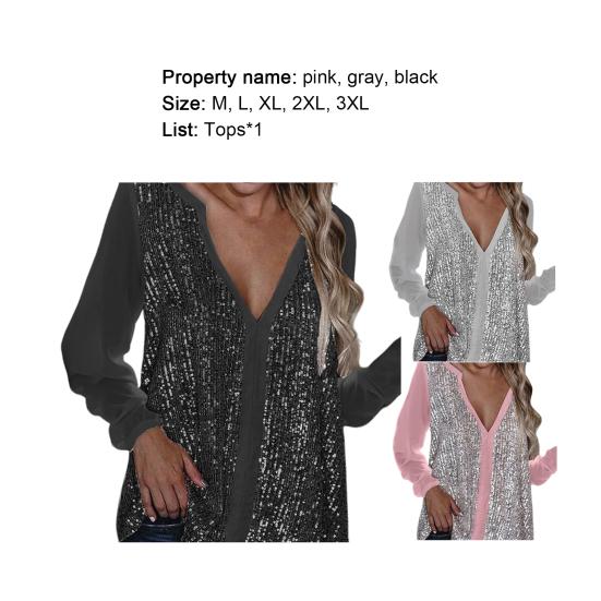 Lady Shirt Plus Size Casual V-Neck Soft Fashion Texture Polyester Pullover Women Blouse