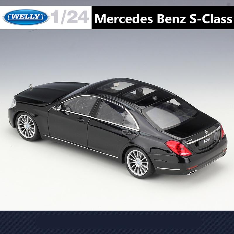 Welly 1/24 Mercedes Benz S-Class S500 литой автомобиль модель игрушечный транспорт литой металл модель автомобиля высокая имитация коллекция детские подарки
