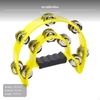 MultiFunction Hand Bell Tambourine Shaker for Kids Adults Percussion Red Double Row