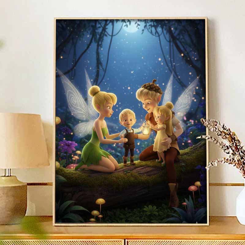 Disney diamond painting full diamond 5D Tinker Bell family diamond art home decoration creative handicrafts