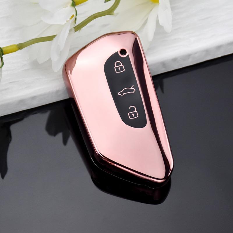 3 przycisk TPU obudowa pilota z kluczykiem samochodowym obudowa do vw Volkswagen Golf 8 MK8 2020 dla Skoda Octavia dla Seat Protecotr Fob akcesoria bezkluczykowe