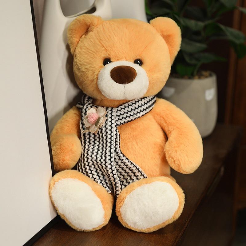 Шарф плюшевая кукла мишка плюшевая игрушка мишка обнимашка кукла мишка детская кукла подарок на день рождения 36cm（0.22kg）