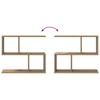 Wall Shelf Artisan Oak 60 X 12 X 50.5 Cm Engineered Wood