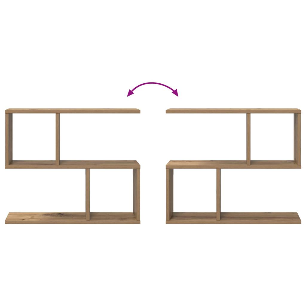 Wall Shelf Artisan Oak 60 X 12 X 50.5 Cm Engineered Wood