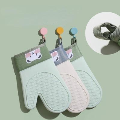 Verdickte Isolier- und Verbrühschutzhandschuhe, Küchenofen, Silikonhandschuhe, Haushalts-Mikrowellenherd, Backen Hochtemperaturbeständige Handschuhe Charge