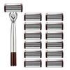 Men’s 8-Layer Manual Shaver Set for Beard Moustache and Daily Facial Shaving