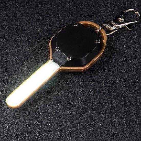 Tragbarer Mini-COB-LED-Licht-Schlüsselring Schlüsselanhänger Outdoor-Taschenlampe Latch Haken