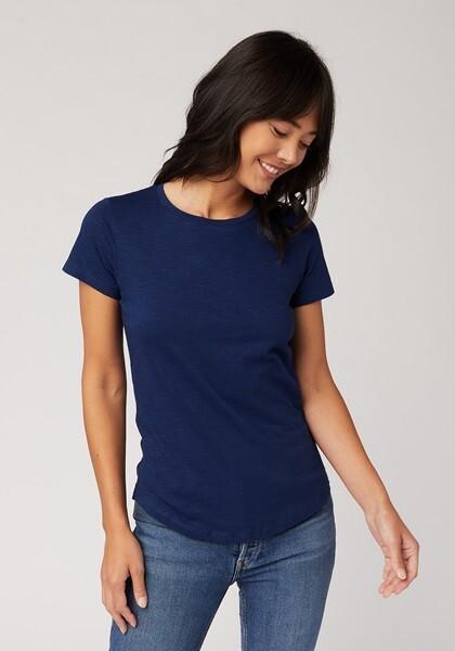

Cotton Heritage W1218 Women039s Slubby Scallop Bottom Tee Women039s TShirt deep blu Unisex T-Shirt XXXL