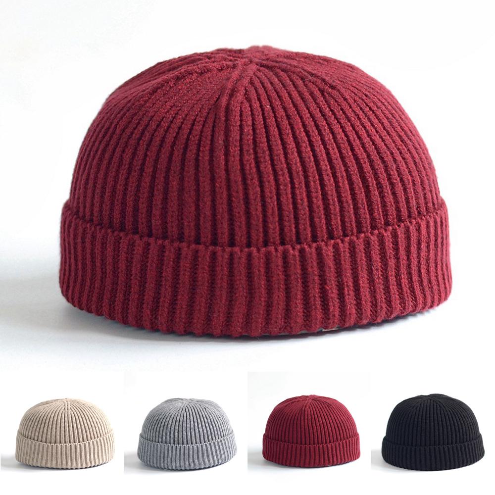 Women Men Mini Fisherman Beanie Hat 