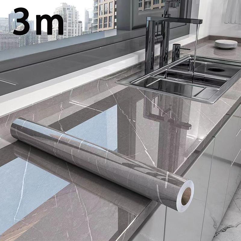 Kitchen and living room decoration wallpaper waterproof and oil resistant 0.4m wide PVC sticker