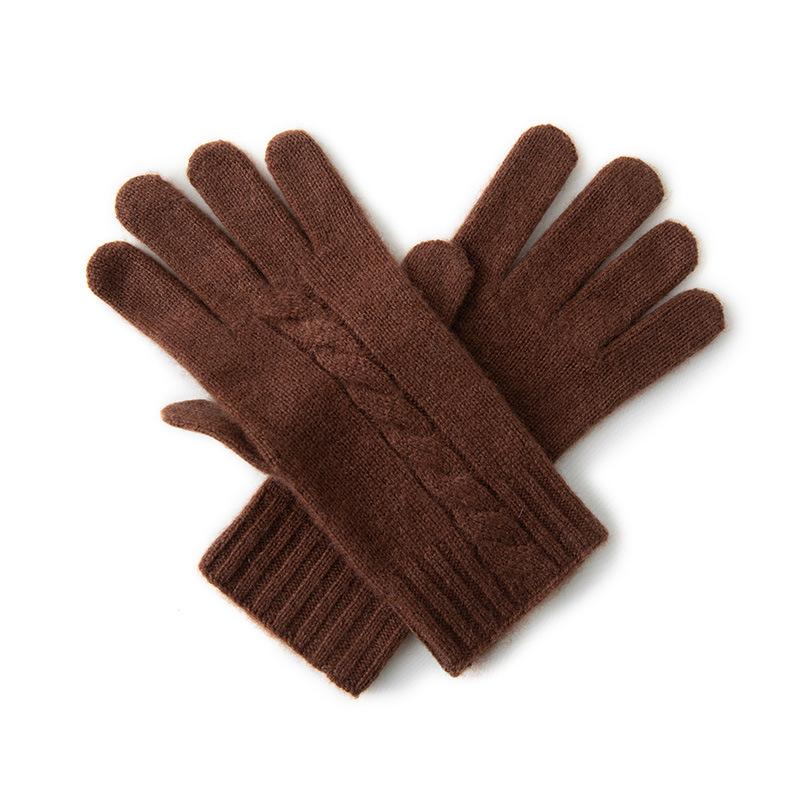 

Кашемировые осенне-зимние новые мужские и женские ретро-перчатки с толстой теплой вязкой с узором «скрученный цветок» для велоспорта на открытом воздухе one size