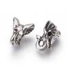 10pcs 304 Stainless Steel Beads Elephant Antique Silver 16x12.5x7.5mm Hole: 1.8mm