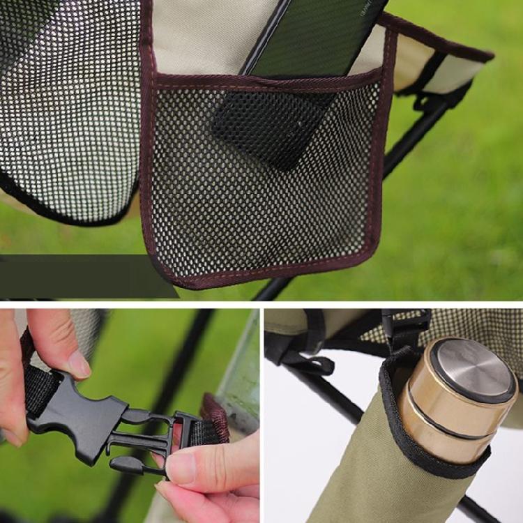 Foldable Camping Chair Ergonomic Designs Reinforced Aluminum Frame Portable Small Seat for Outdoor Fishing Hiking Use