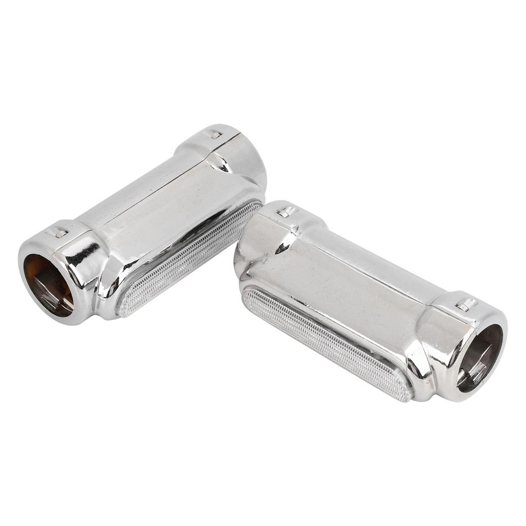 2PCS Motorcycle Highway Bar Light Chrome Plated Universal for 1.25in Pipe Diameter AntiCollision Tube