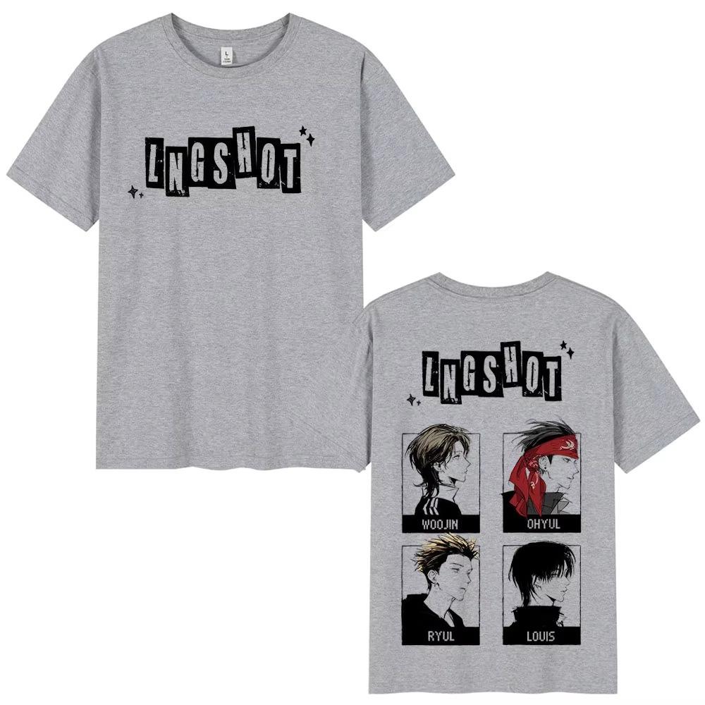 South Korea Kpop Lngshot T-shirt Men's and Women's Fashion Hip-hop Short-sleeved Blouse Casual T-shirt Streetwear 2026 New