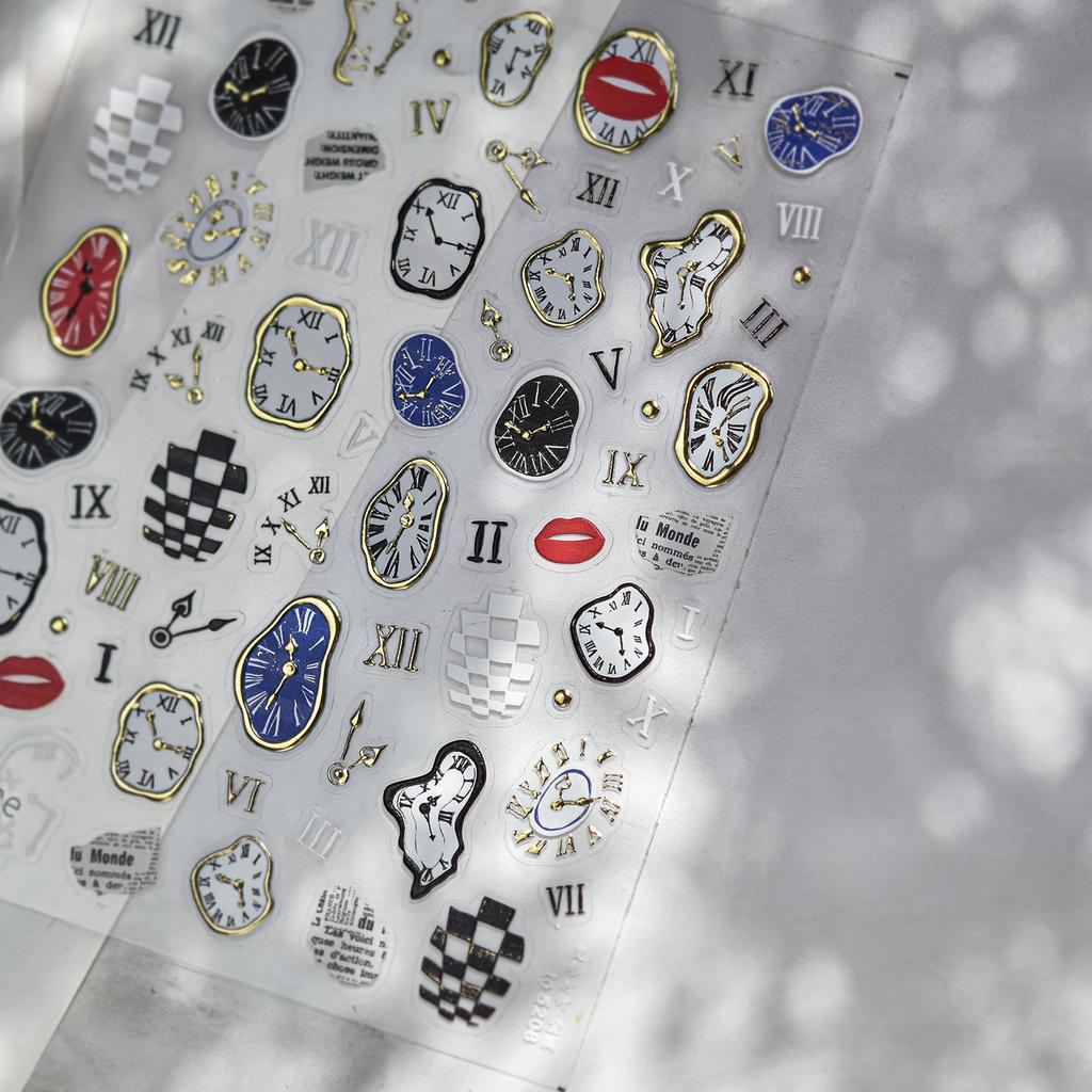 1pcs 5D Colorful Rhinestones Pumpkin Ghost Nail Art Halloween Stickers Adhesive Transfer Nail Decoration Decals Accessory