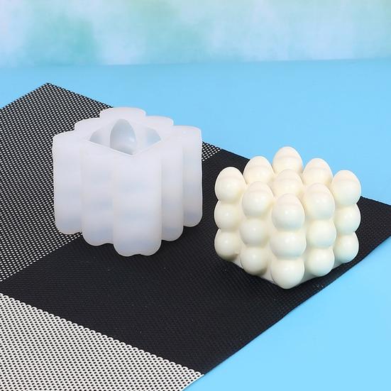 Forma de inimă Cub Lumânare Mold Handmade Ball Bubble Cube Sapun Mold DIY Chocolate Mousse Cake
