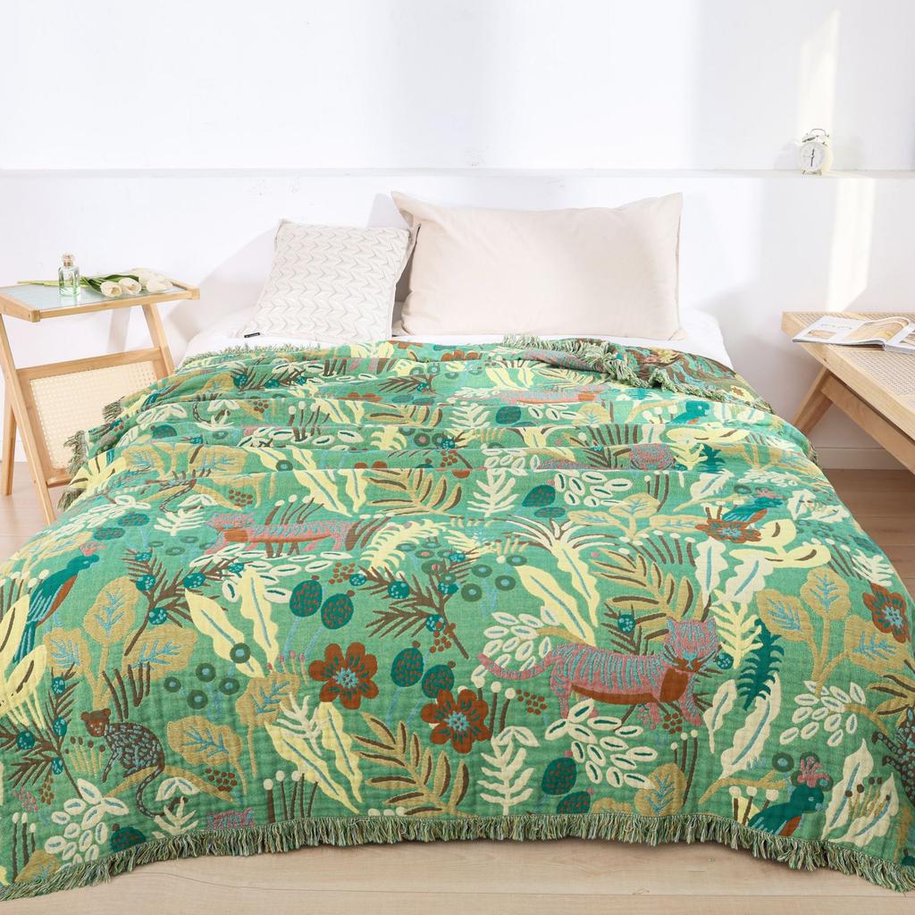 Non-Slip Sofa Towel, Towel Blanket, Bedspread, Four-layer Cotton Gauze, High Quality, Four Seasons, 150*200 Cm