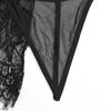 Erotic Underwear  Selling Thin Lace Perspective Fun Nightgown with Irregular Hem Sexy Fun Set