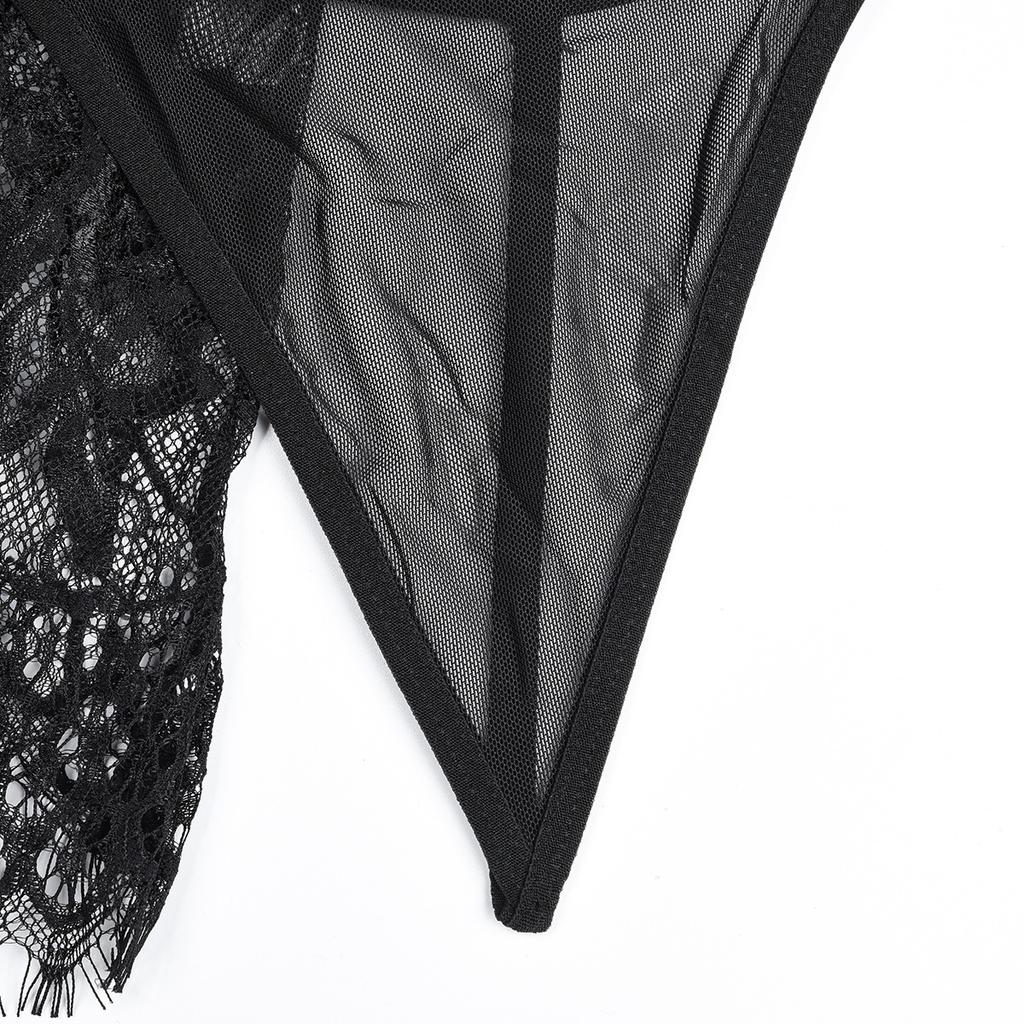 Erotic Underwear  Selling Thin Lace Perspective Fun Nightgown with Irregular Hem Sexy Fun Set