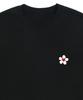 GRAVER [Unisex] Flower Heart Logo Smile Sweatshirt_Black