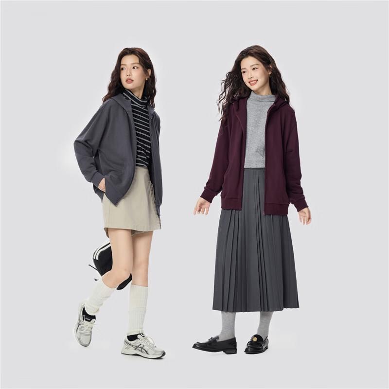 Giordano Women's Cleanfit Hooded Cardigan Sweatshirt