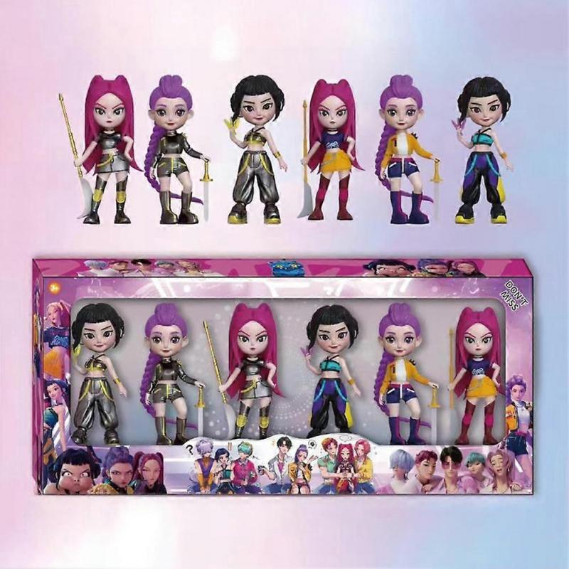 6 BUC Figurine de Acțiune K-POP Vânători de Demoni - Set de Păpuși de Colecție Idol Coreean Ultra-Drăguț, Perfect pentru Accesorii Păpuși