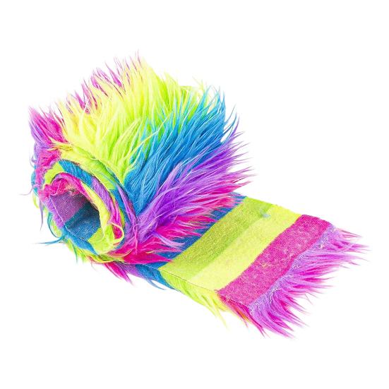 Fuzzy Kunstfellstreifen 5ft Zotteliger Plüschstoff Vorgeschnittener Streifen Flauschiger Nicht-Haarender Pelzstreifen für Zwergpuppenbärte Hutedges DIY-Bastelarbeiten Weihnachtsdeko