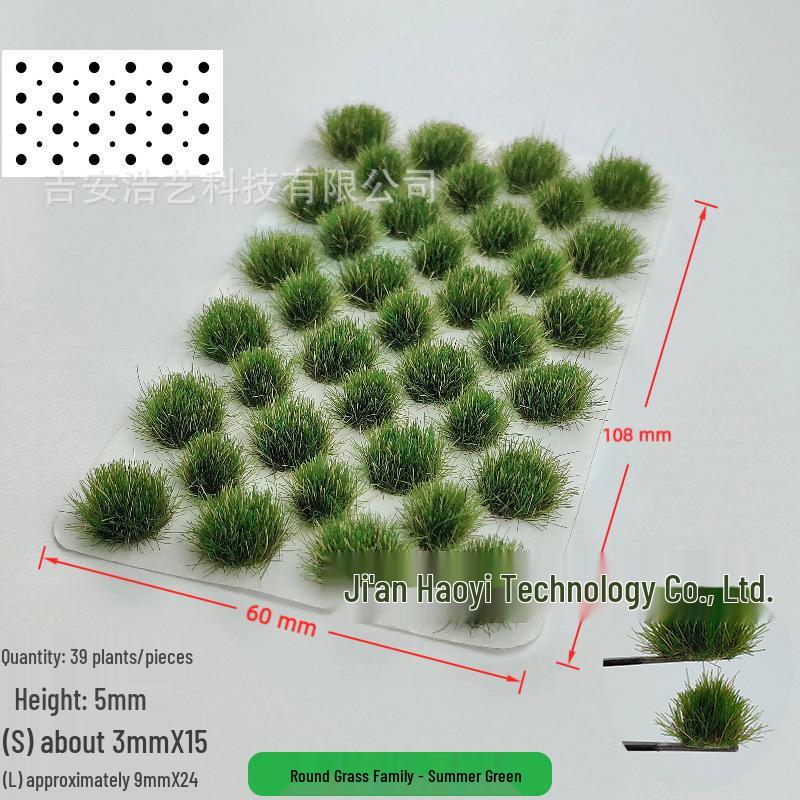 5mm39 Grass Tufts for Train Track Models and Military Dioramas - Handmade DIY Scenery Material