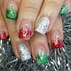 48 Pcs Christmas Tree Artificial Nails Short Square False Nails Christmas Press On Nails Full Cover Stick On Nails