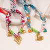 Ethnic Style Flower Scarf Chain Necklace Printing Colorful Headscarf Vintage Bag Accessories  Gift