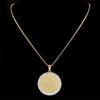 Cool Seven Angels Magic Cube Circular Plate Men's Stainless Steel Pendant Necklace