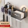 Suction Cup Toothbrush Holder, Drill-free Bathroom Organizer, Toothpaste Dispenser