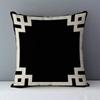 45x45cm square pillowcase  European Casual Cozy White & black geometric cushion cover for sofa/bed home decorative Pillow Case